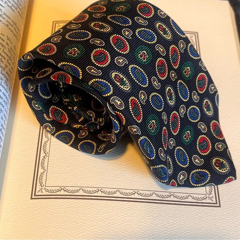 Jos. A. Bank Executive Collection All Silk Black Tie Made by Hand in USA